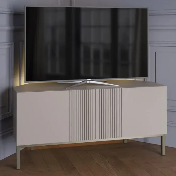 Corner TV Unit with Smart Features - Grey image