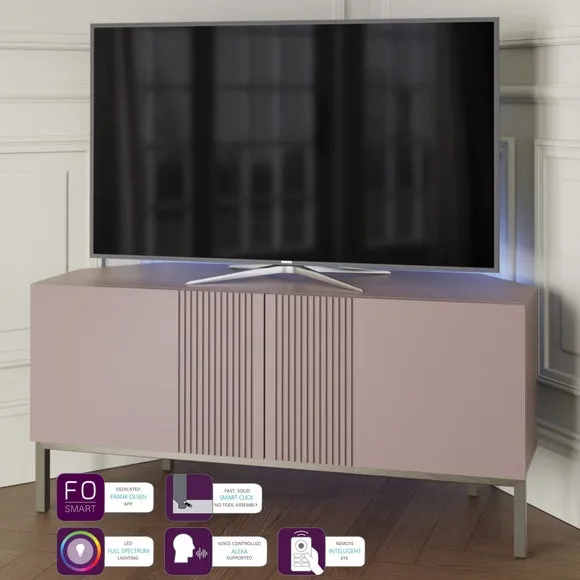Corner TV Unit with Smart Features - Mulberry