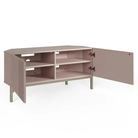 Corner TV Unit with Smart Features - Mulberry