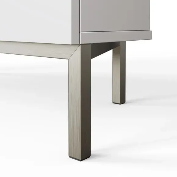 Corner TV Unit with Smart Features - White