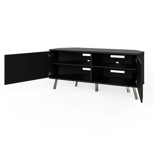 Corner TV Unit with Smart LED - Black