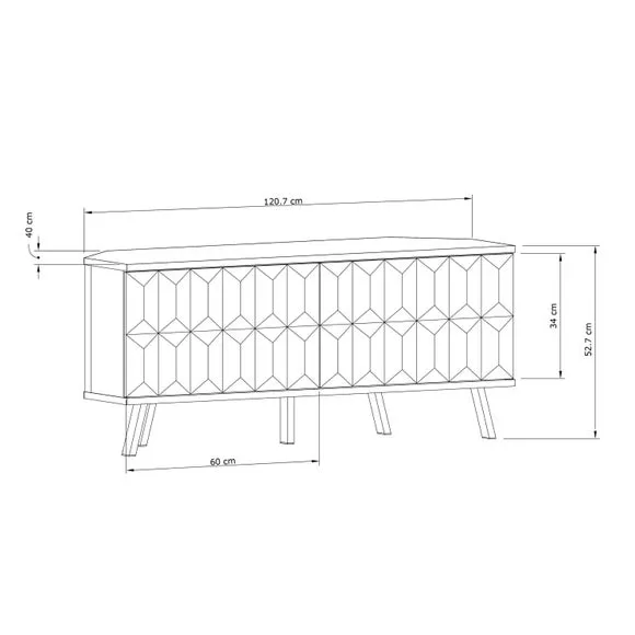 Corner TV Unit with Smart LED - Black
