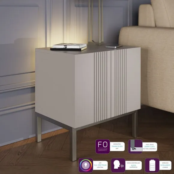 Lamp Table with Smart Features - Grey