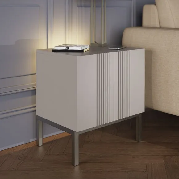 Lamp Table with Smart Features - Grey image