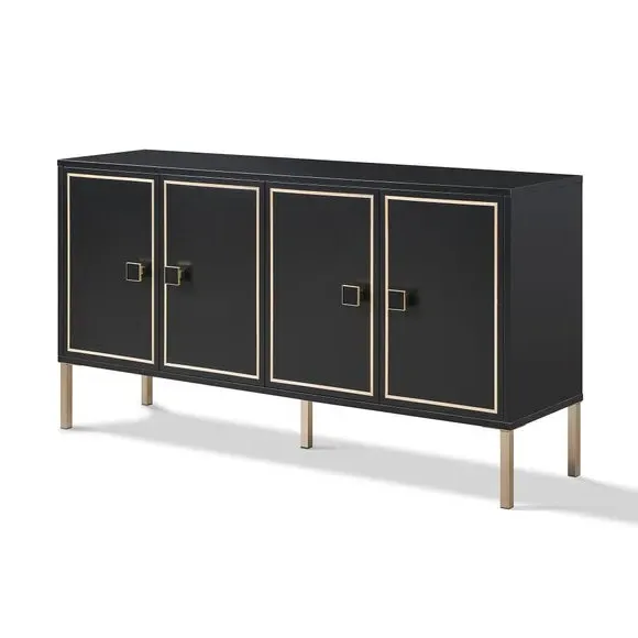 Large Sideboard with LED Lighting - Black