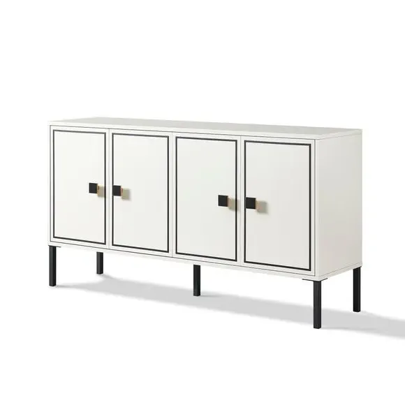 Large Sideboard with LED Lighting - White