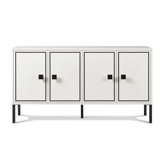 Large Sideboard with LED Lighting - White