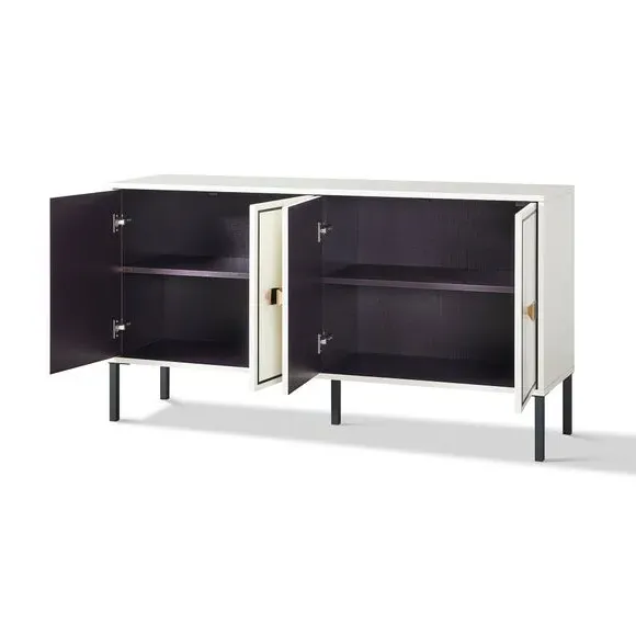 Large Sideboard with LED Lighting - White