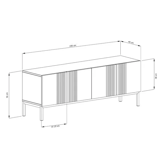 Large Smart TV Unit with App Control - Mulberry