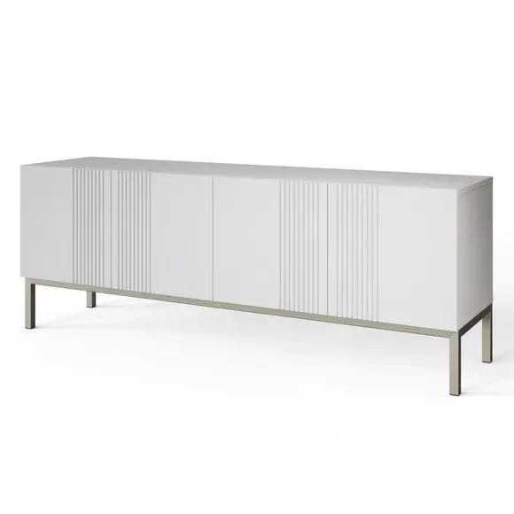 Large Smart TV Unit with App Control - White