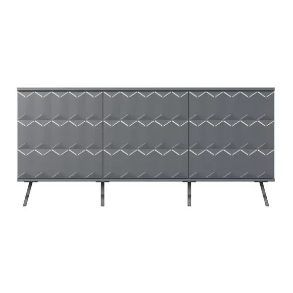 LED Sideboard with Wireless Charger - Grey