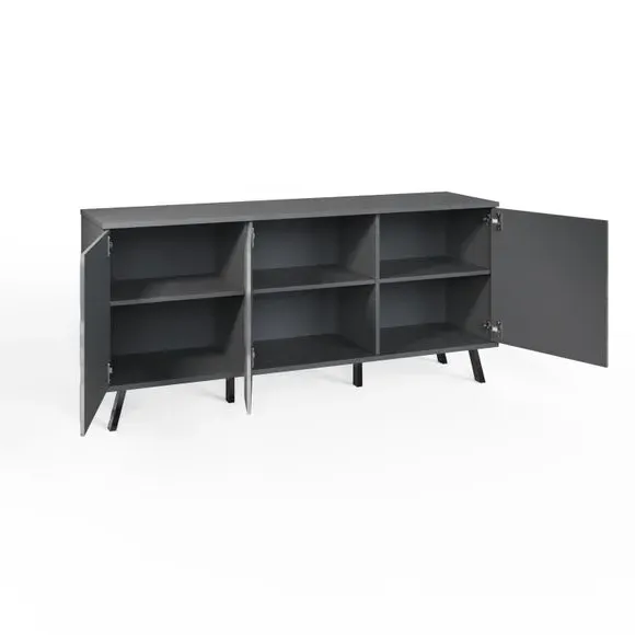 LED Sideboard with Wireless Charger - Grey