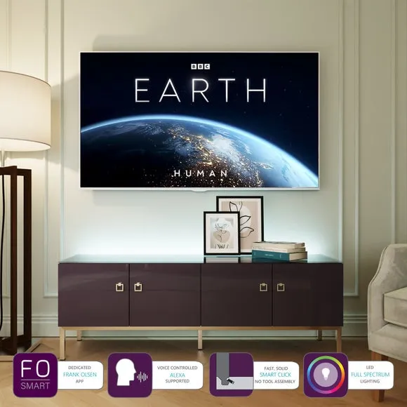 Low Smart TV Unit with LED Lights - Midnight