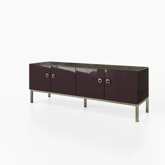 Low Smart TV Unit with LED Lights - Midnight