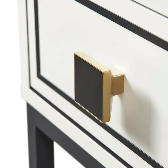 Side Table with LED Lighting - White