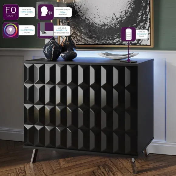 Small Sideboard with LED Lighting - Black
