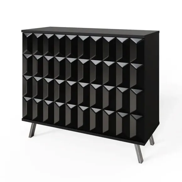 Small Sideboard with LED Lighting - Black