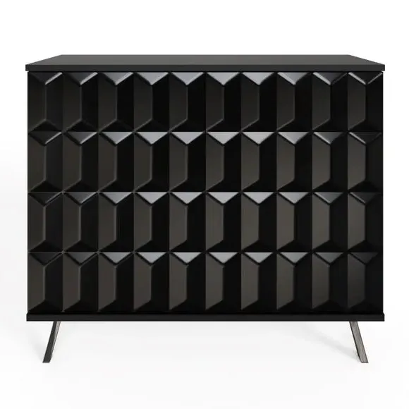 Small Sideboard with LED Lighting - Black