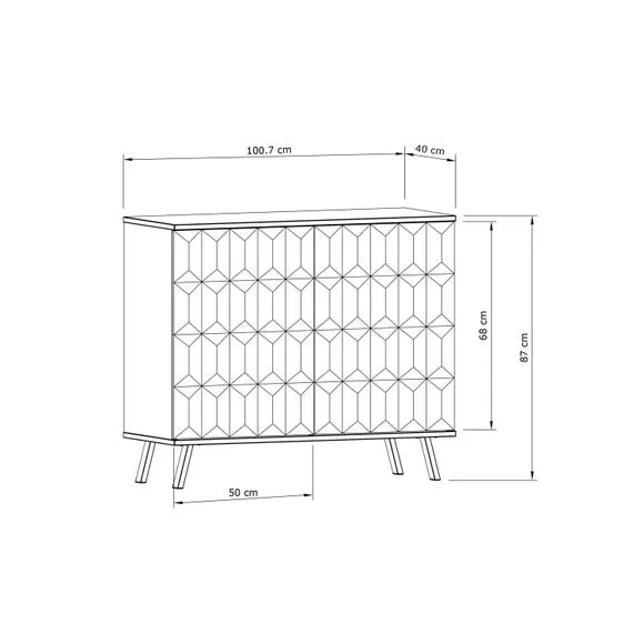 Small Sideboard with LED Lighting - Black