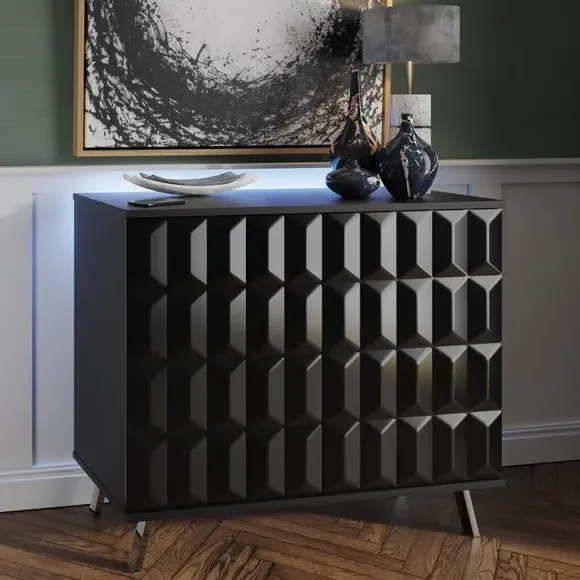 Small Sideboard with LED Lighting - Black image