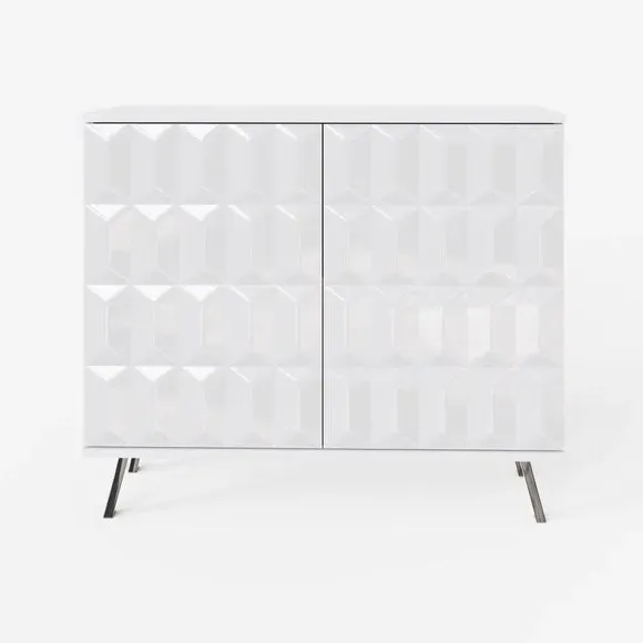 Small Sideboard with LED Lighting - White