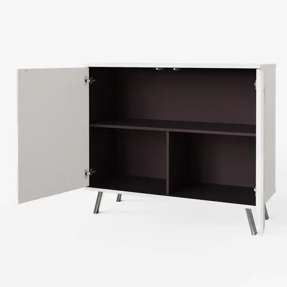 Small Sideboard with LED Lighting - White