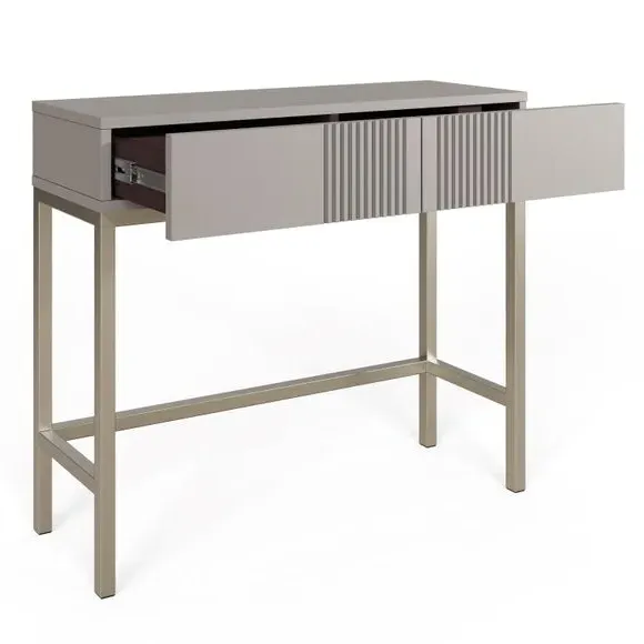 Smart Console Table with Drawers - Grey