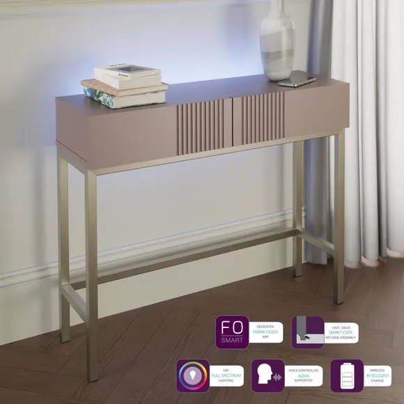 Smart Console Table with Drawers - Mulberry