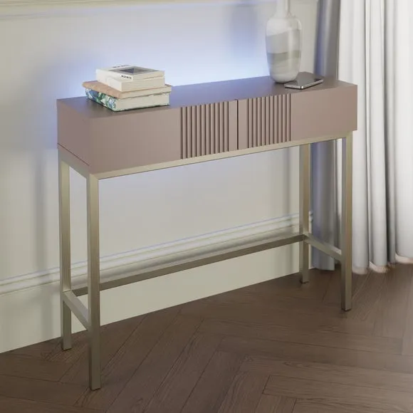 Smart Console Table with Drawers - Mulberry