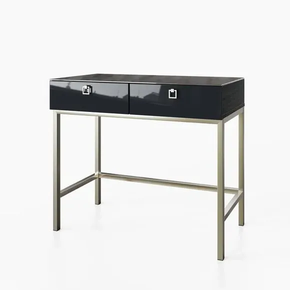 Smart Console Table with LED Lights - Onyx Black