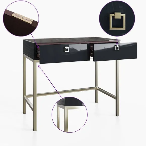 Smart Console Table with LED Lights - Onyx Black