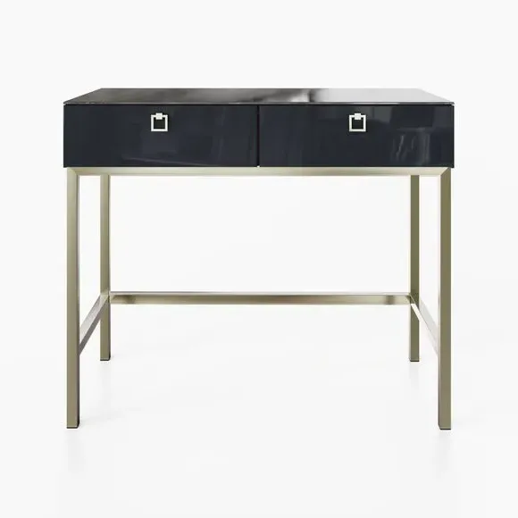 Smart Console Table with LED Lights - Onyx Black