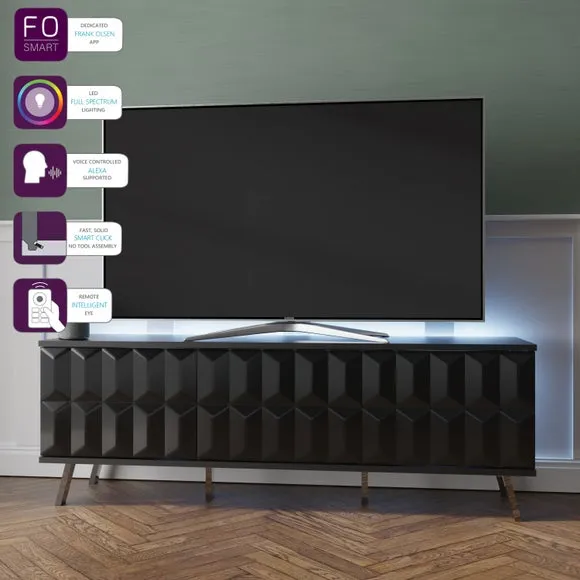 Smart LED TV Unit with Remote Control - Black