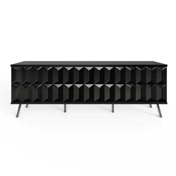 Smart LED TV Unit with Remote Control - Black