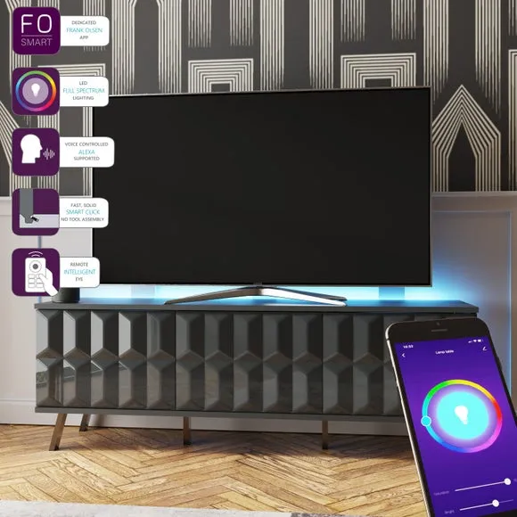 Smart LED TV Unit with Remote Control - Grey