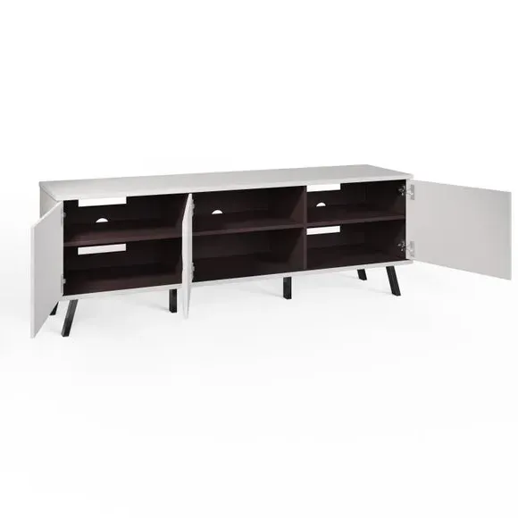 Smart LED TV Unit with Remote Control - White