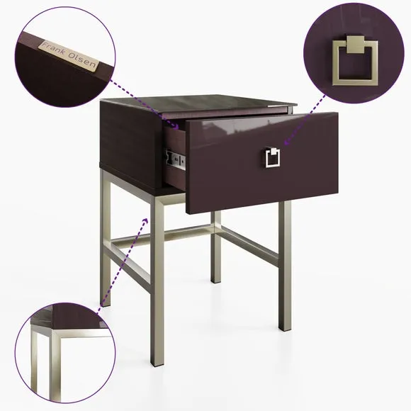 Smart Side Table with LED Lights - Midnight