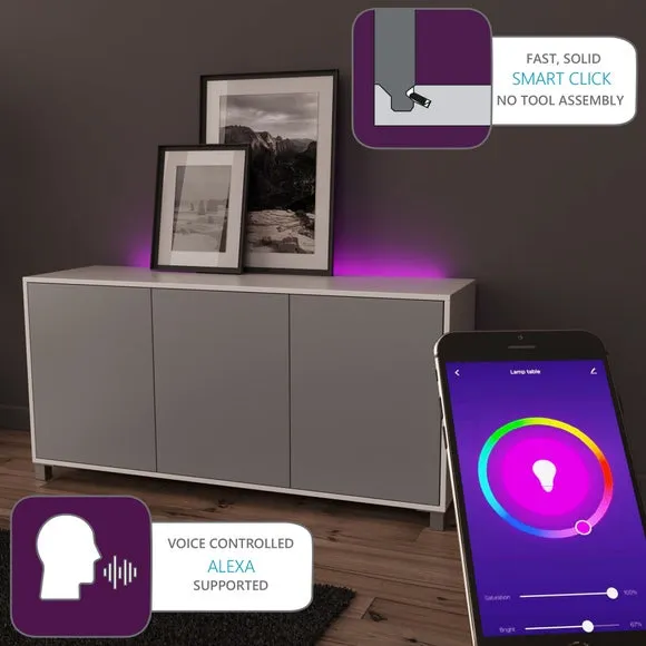 Smart Sideboard with LED Lighting - White