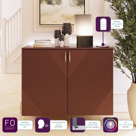 Tall Sideboard with Smart LED - Deep Mulberry