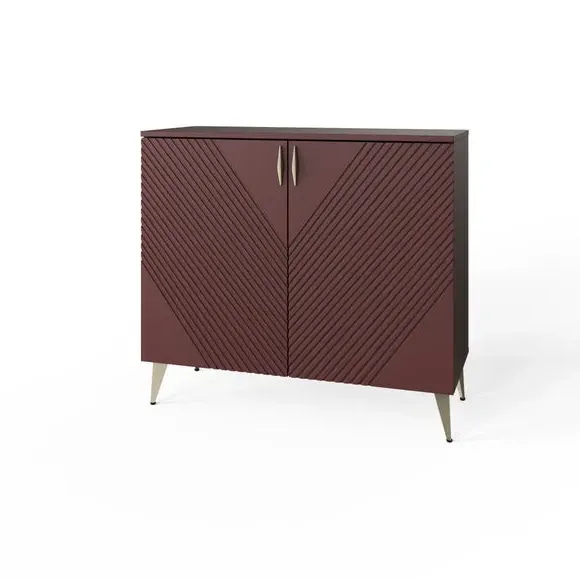 Tall Sideboard with Smart LED - Deep Mulberry