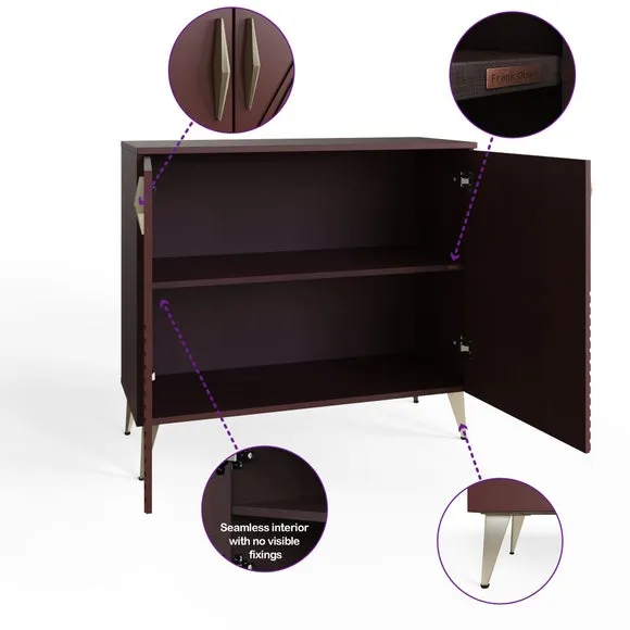 Tall Sideboard with Smart LED - Deep Mulberry