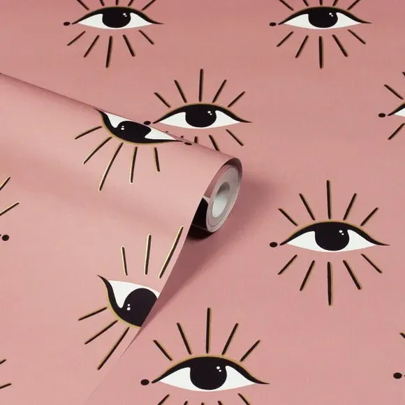 Abstract Eyes Wallpaper - Blush