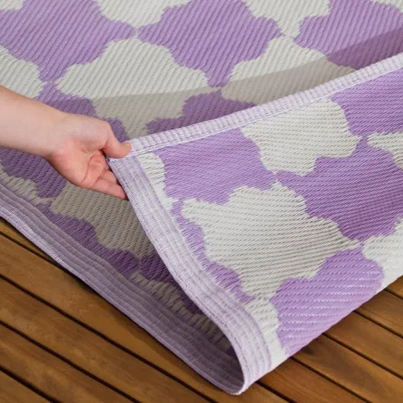 Checkerboard Indoor Outdoor Rug - Lilac