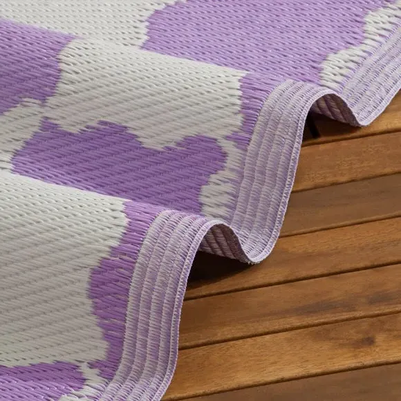 Checkerboard Indoor Outdoor Rug - Lilac