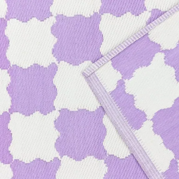 Checkerboard Indoor Outdoor Rug - Lilac