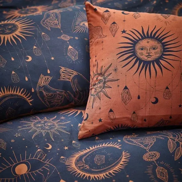 Constellation Duvet Cover Set - Bronze, Polycotton