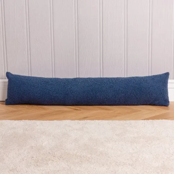 Draught Excluder Reversible - Royal Blue, Boucle