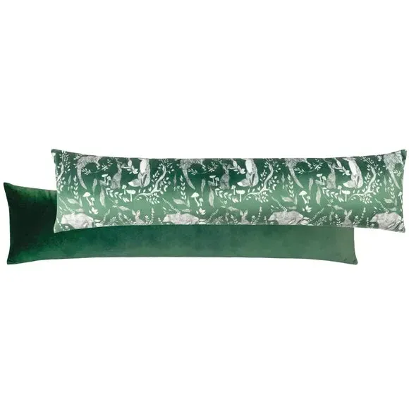 Draught Excluder with Zip Fastening - Green