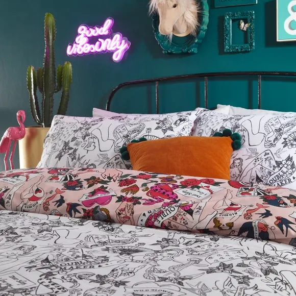Duvet Cover & Pillowcase Set - Blush, Polycotton