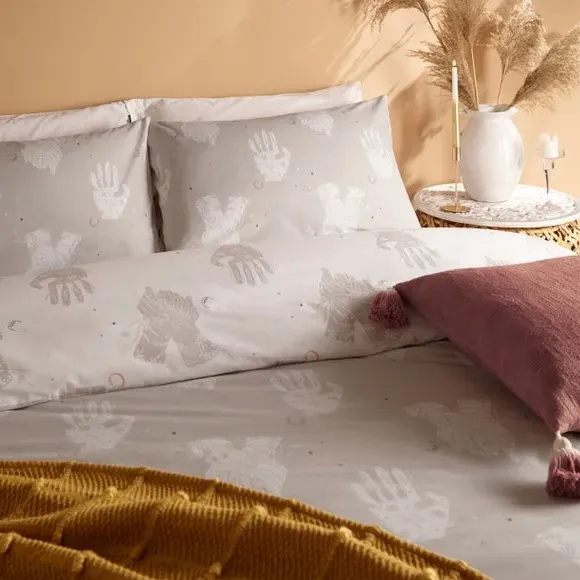 Duvet Cover & Pillowcase Set - Grey, Polycotton